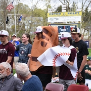 Members of the Naugatuck High School Baseball and Softball teams.