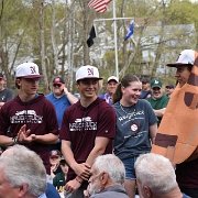 Members of the Naugatuck High School Baseball and Softball teams.