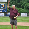 Mayor Warren "Pete" Hess throwing out the first pitch.